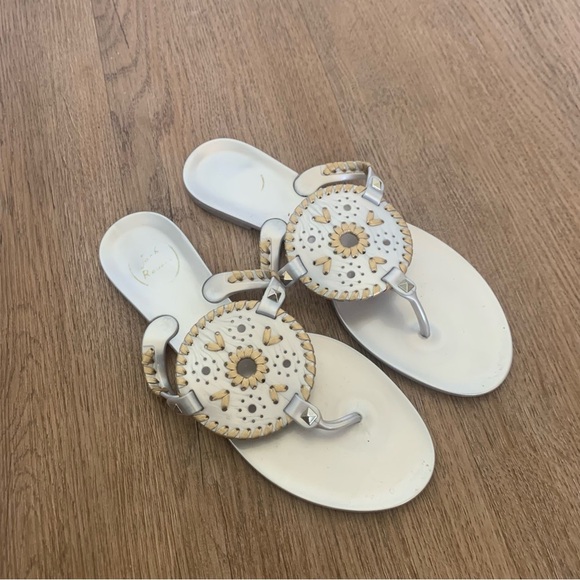 Jack Rogers Silver Jelly Sandals Size 10 - Picture 1 of 5
